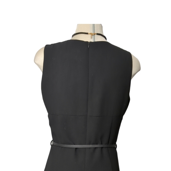 LONDON FOG limited edition Luxury sleeveless midi dress with belt Size 6 - Picture 2 of 9